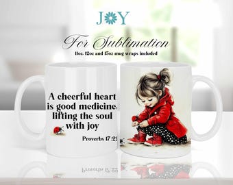 Quote Mug Wrap Sublimation Design for 11oz, 12oz and 15oz Mug Sizes - Instant Digital Download Coffee Mug Templates