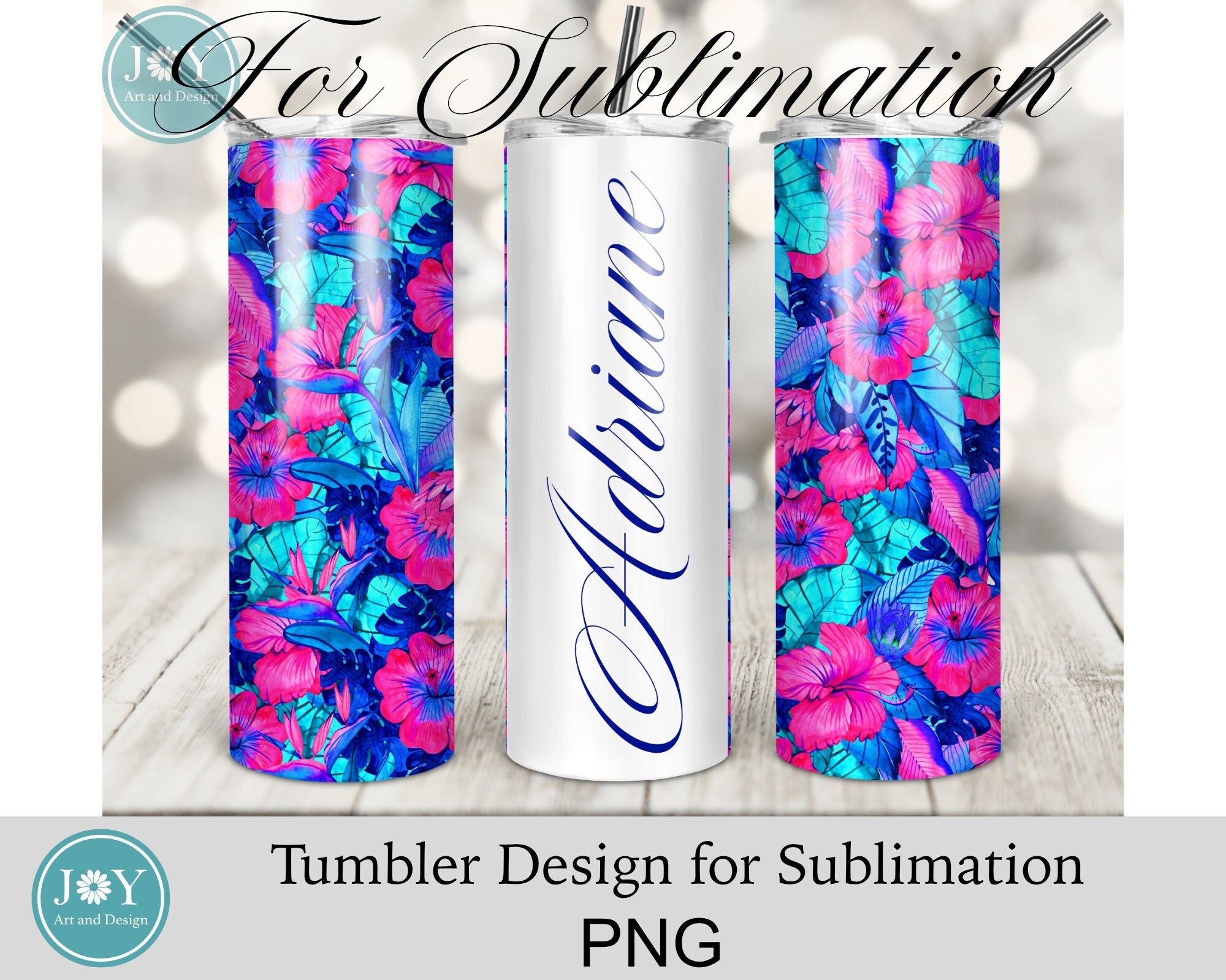 Summer Life Tumbler Wrap Sublimation Designs 20 oz Skinny Tumbler Seamless Colorful Pretty Flowers Tumbler PNG Designs Instant Download