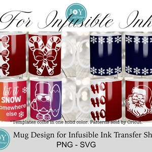 Pu&ograve; includere: Set di sei disegni di tazze a tema natalizio per la sublimazione. I disegni includono fiocchi di neve, bastoncini di zucchero, fiocchi, Babbo Natale e un pupazzo di neve. I disegni sono in bianco e sono pronti per essere stampati su tazze con inchiostro di sublimazione.