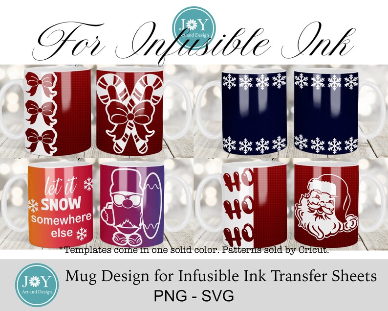 Pu&ograve; includere: Set di sei disegni di tazze a tema natalizio per la sublimazione. I disegni includono fiocchi di neve, bastoncini di zucchero, fiocchi, Babbo Natale e un pupazzo di neve. I disegni sono in bianco e sono pronti per essere stampati su tazze con inchiostro di sublimazione.