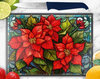 Christmas Tree Stained Glass Cutting Board Sublimation Design, Glass ...