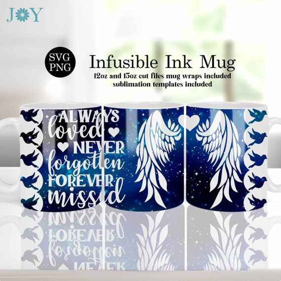 Cricut Ceramic Mugs for Mug Press, 12oz Infusible Ink for Sublimation & Designs, Blue