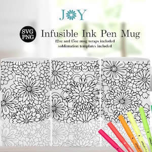 Cricut Mug Press Svg for Infusible Ink Pen and Markers, Infusible Wrap, Coffee Mug SVG, Mug Wrap Template, Cricut Mug Designs, Mug Press SVG