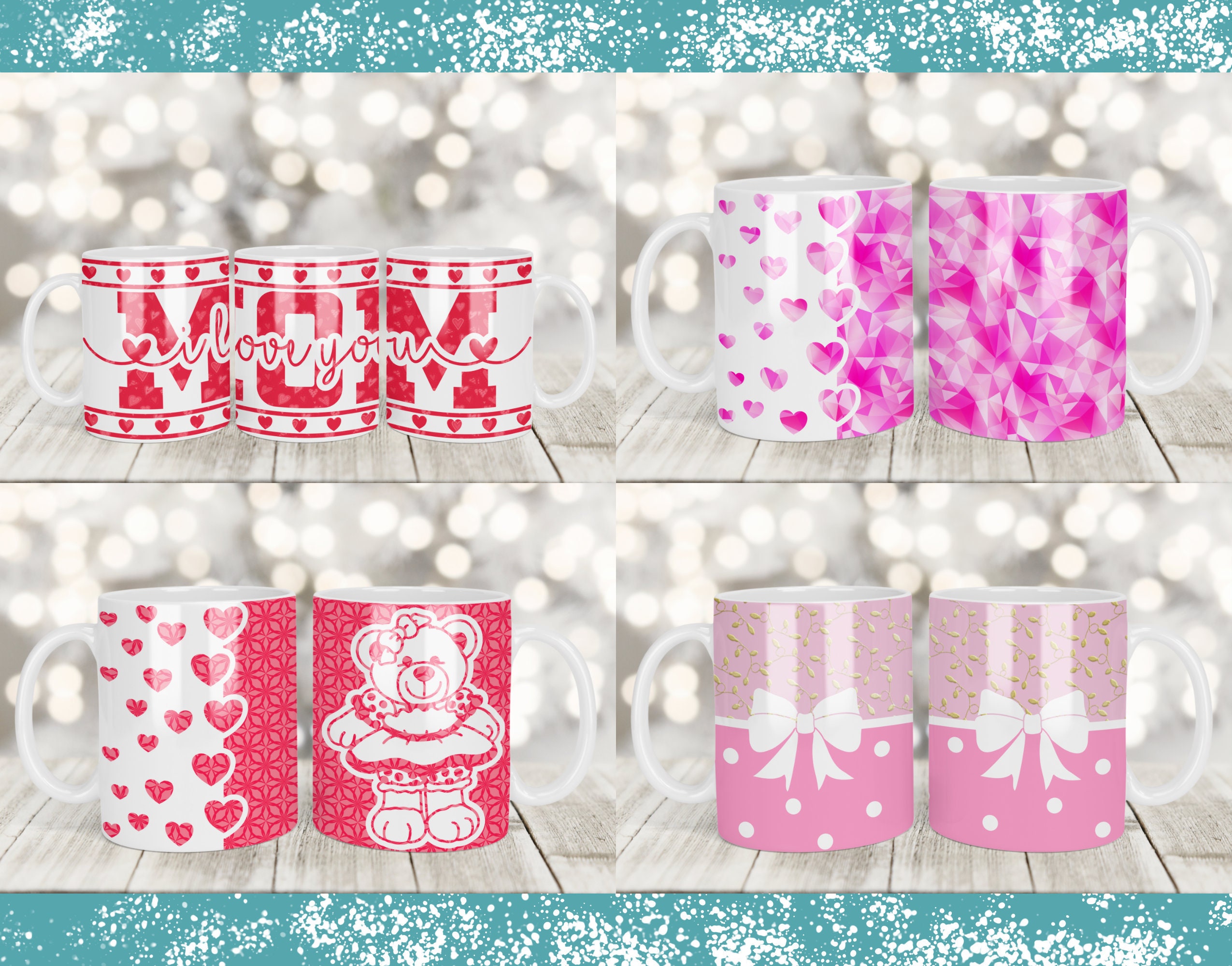 Cricut Mug Wrap SVG 12 Cricut Mug Press SVG Designs for - Etsy