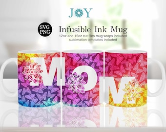 Mom 12oz and 15oz Instant Download Cricut Mug Press Template, Mothers Day Coffee Mug Design, Digital Mug Wrap Template, Full Wrap Mug Design