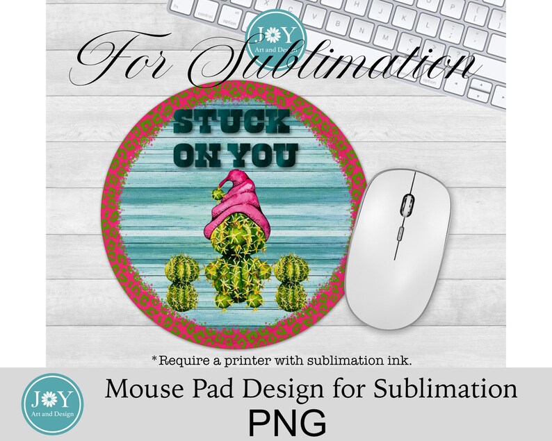 Stuck on You Mouse Pad Sublimation Designs Square and Round Etsy