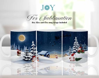 Christmas Mug PNG, Christmas Sublimate Designs, Christmas Mug, Sublimate Mug, Christmas PNG, Sublimation Designs for mugs, Mug Wrap Template