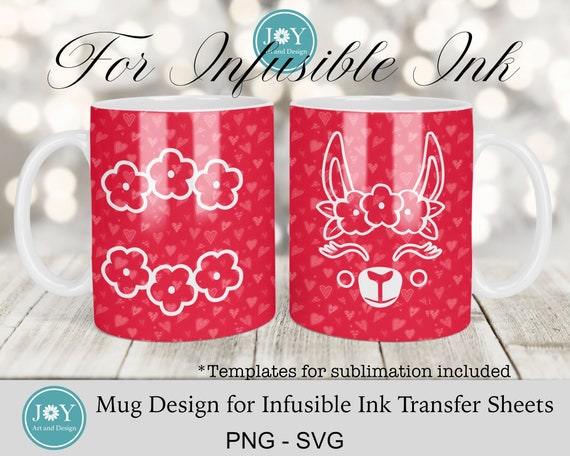 Cricut Mug Press SVG Template for Infusible Ink Sheet Featuring a