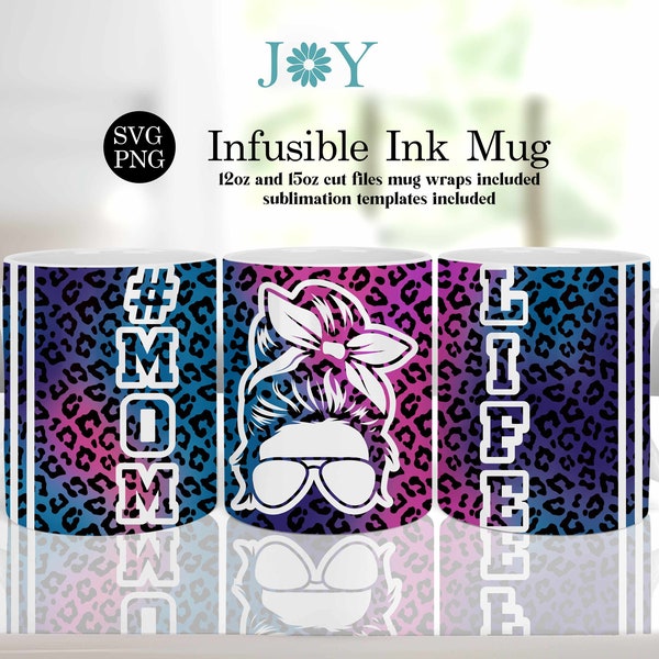 Cricut Mug Press Svg, Cricut Designs, Mom Life Mug Press SVG, Mum Wrap Mug Template, Coffee Mug SVG, Cricut Mug Template, Infusible Wrap SVG