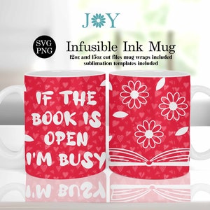 Book Quote Infusible Ink Sheet Mug Wrap Design SVG, Wrap Mug Template, Coffee Mug SVG, Infusible Wrap, Mug Press Template, Mug Design