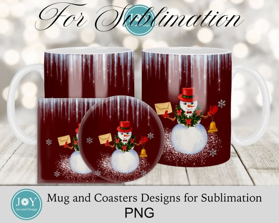 Christmas Sublimation Mug Designs, Christmas Mug PNG, Sublimation Designs for Mugs, Christmas Mug Wrap, 11 oz 12 oz and 15 oz Mug Template