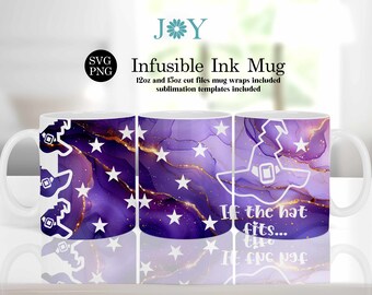 Halloween Cricut Mug Press Svg Design, Infusible Ink Mug Wrap SVG Template, Witch Hat Coffee Mug SVG, Instant Download Mug SVG, Digital Mug