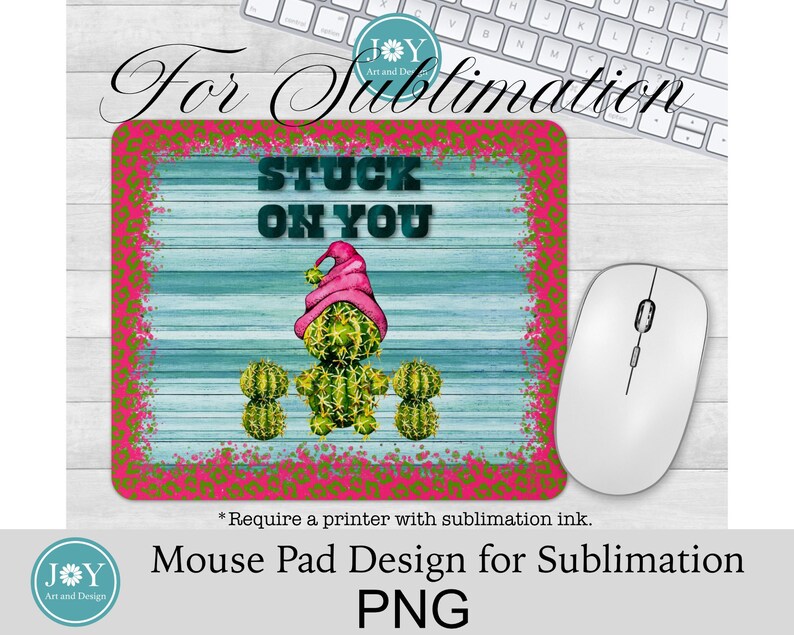 Stuck on You Mouse Pad Sublimation Designs Square and Round Etsy