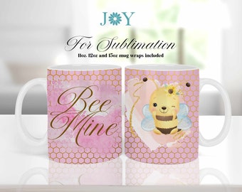 Valentines Sublimation Designs for Mugs,  Digital Mug Wrap Template, Coffee Mug Design PNG, Mug Press Template, Coffee Mug Sublimation