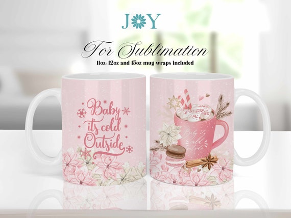 Christmas Mug Design, Instant Download Sublimation Mug Wrap, 11oz 12 oz and 15 oz Digital Sublimation Coffee Mug Full Wrap Template