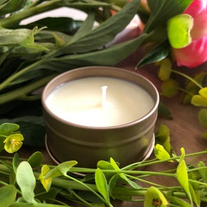 Miniature Tin Candles // Signature Scents // Travel Size //  Soy Wax // 4 oz
