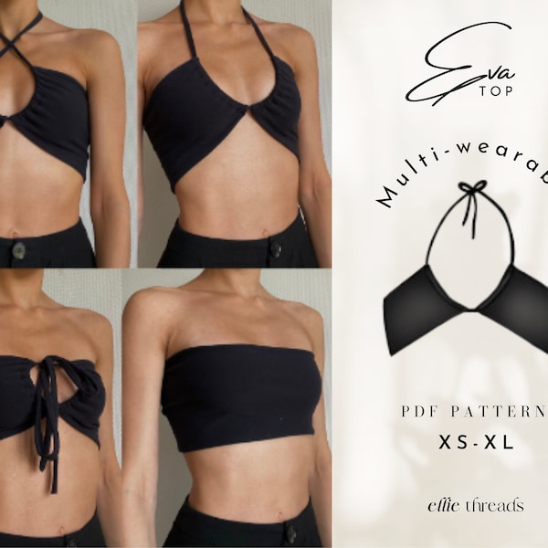 4 in 1 Tube Top Pattern | XS-XL | Instant Download | Easy Digital PDF | Beginner Friendly