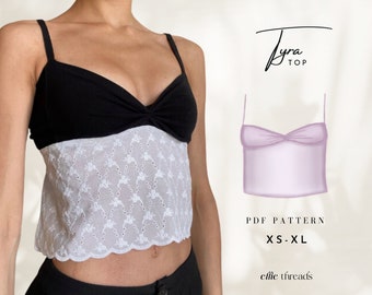 Y2K Backless Crop Top Pattern | XS-XL | Instant Download | Easy Digital PDF | Beginner Friendly