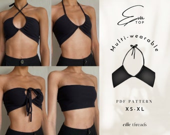 4 in 1 Tube Top Pattern | XS-XL | Instant Download | Easy Digital PDF | Beginner Friendly