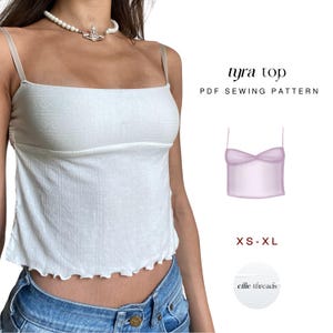 Y2K Backless Crop Top Pattern | XS-XL | Instant Download | Easy Digital PDF | Sewing Pattern | Beginner Friendly