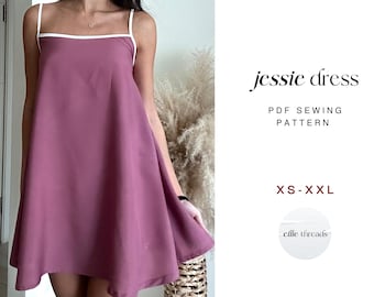 Swing Beach Dress | XS-XXL | Easy Digital PDF | Beginner Friendly Sewing Pattern