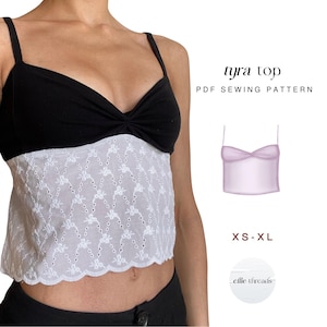 Y2K Backless Crop Top Pattern | XS-XL | Instant Download | Easy Digital PDF | Sewing Pattern | Beginner Friendly