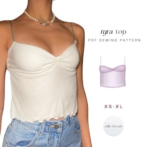 Y2K Backless Crop Top Pattern | XS-XL | Instant Download | Easy Digital PDF | Sewing Pattern | Beginner Friendly