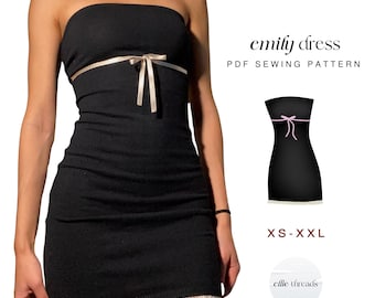 Coquette Dress Sewing Pattern: Easy Beginner PDF, XS-XXL (Instant Download)