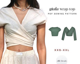 Wrap Around Top Sewing Pattern: Multi-Wearable PDF (XXS-XXL Digital Download)