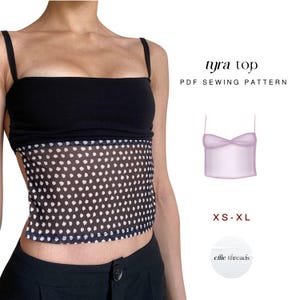 Y2K Backless Crop Top Pattern | XS-XL | Instant Download | Easy Digital PDF | Sewing Pattern | Beginner Friendly