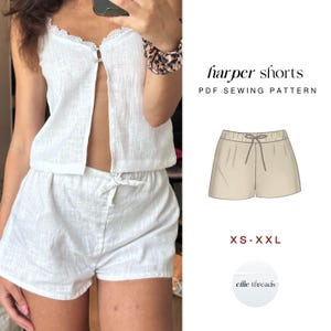 Linen Shorts Sewing Pattern: Easy Beginner PDF (XS-XXL Digital Download