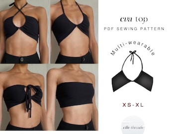 Tube Top Sewing Pattern 4-in-1: Easy Beginner PDF (XS-XL Digital Download)