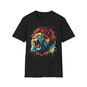 Lion Graphic Tee, Wildlife T-Shirt, Animal Lover Shirt, Nature Inspired Top, Safari Theme Clothing