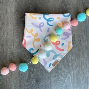 Bandana pour chien - Confettis d'anniversaire