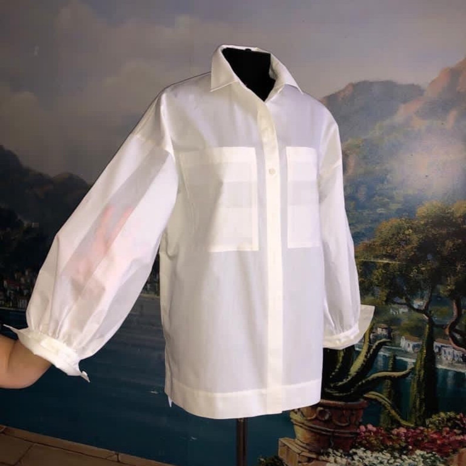 Milchiges Hemd transparent weiße Farbe von der Marke leli | Etsy