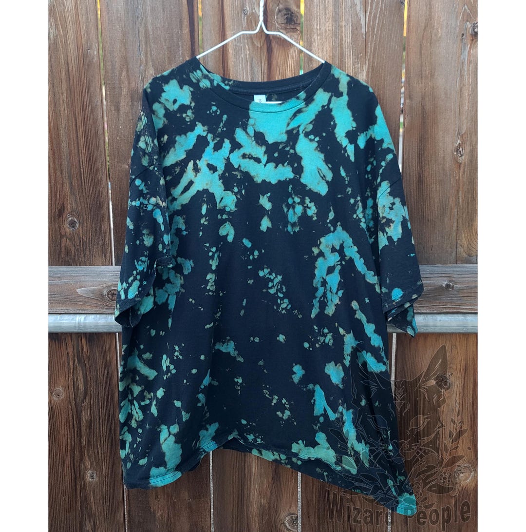 T-shirt Tie Dye invertita 3XL, tinta a mano nel Pacifico nord