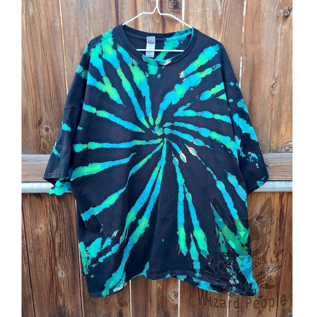 T-shirt 5XL Reverse Tie Dye, tinta a mano nel Pacifico nord