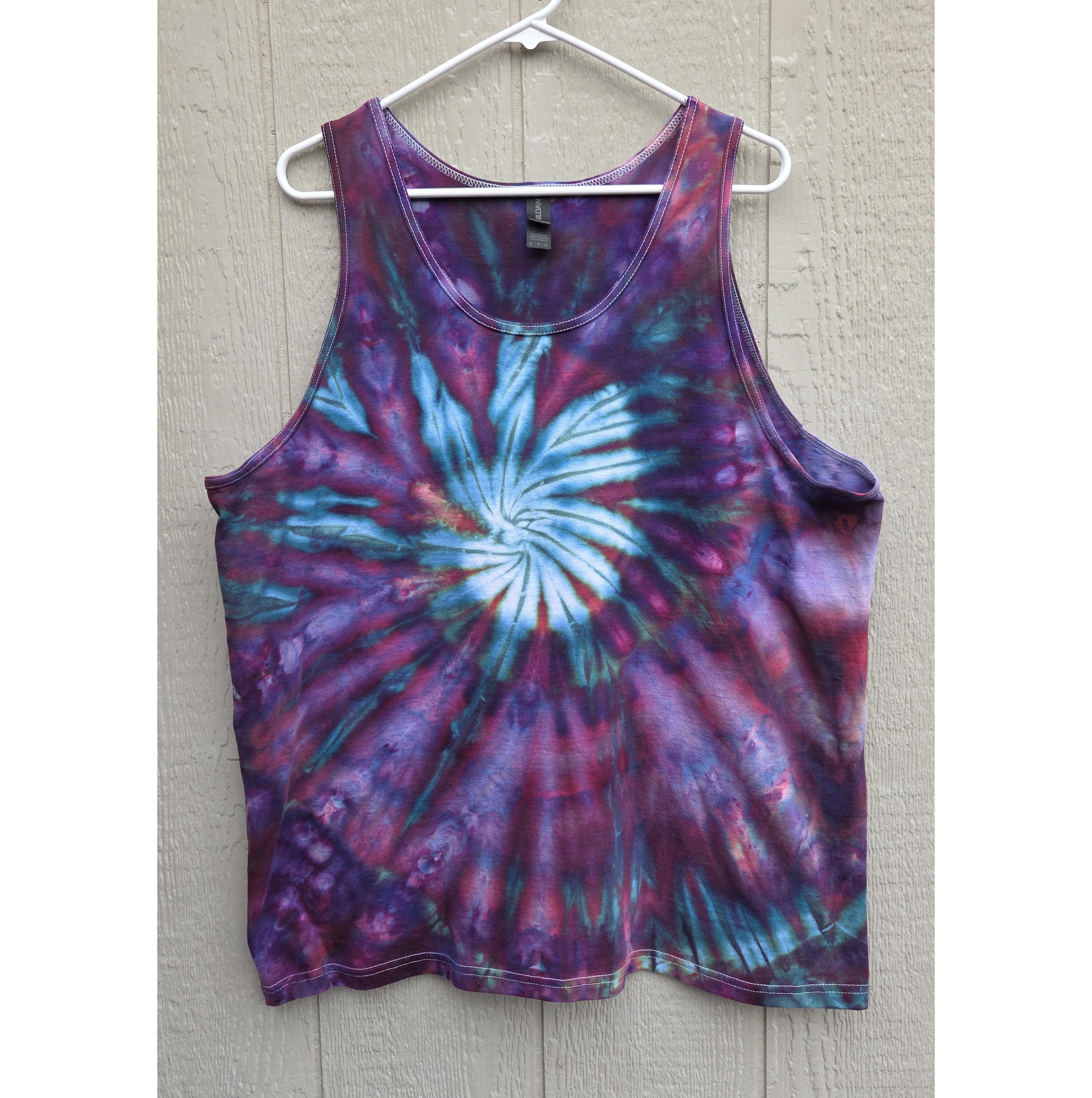 Canotta Tie Dye XL Ice Maglietta unisex in 100% cotone tinta a