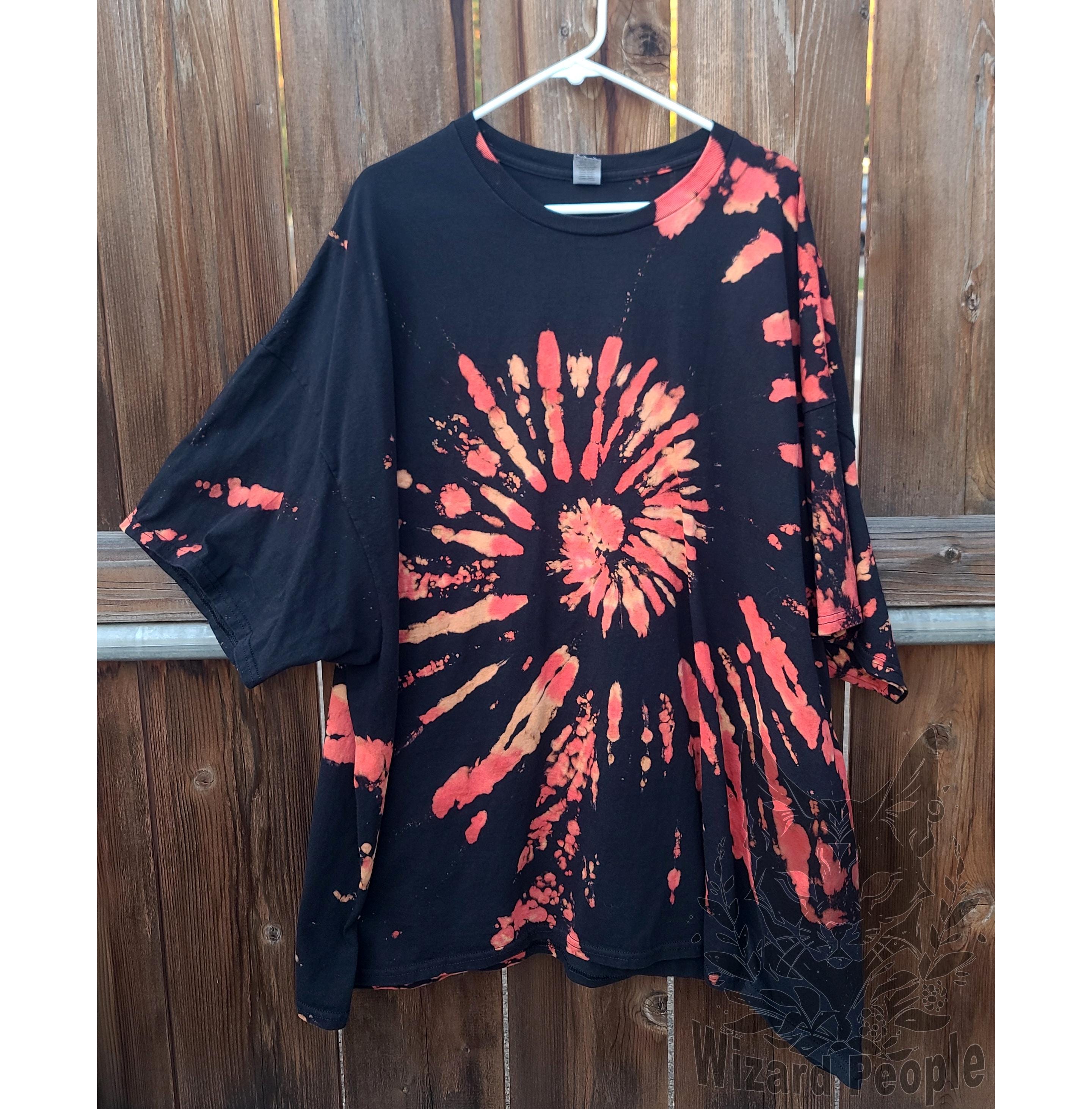 T-shirt 5XL Reverse Tie Dye, tinta a mano nel Pacifico nord