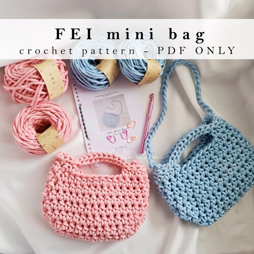 Tie up Bag Crochet Pattern pdf Beginner Friendly Etsy