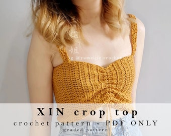 EASY crochet crop top pattern WITH VIDEO, crochet top tutorial, crochet pattern, beginner friendly crochet top, basic crochet pattern