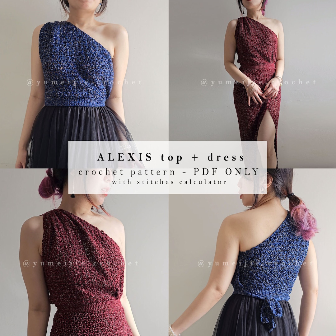 Crochet One Shoulder Top Crochet Dress Pattern Alexis Top