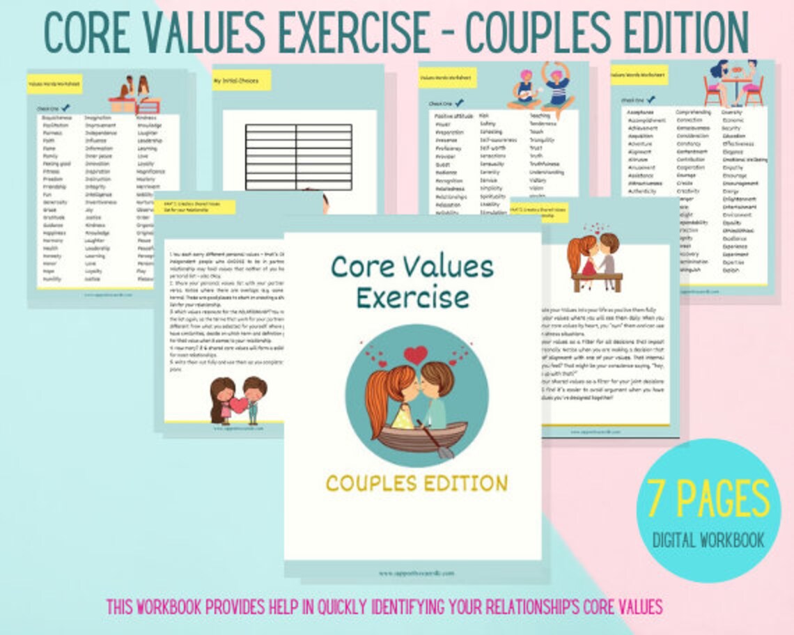 Core Values Exercise for Couples - Etsy