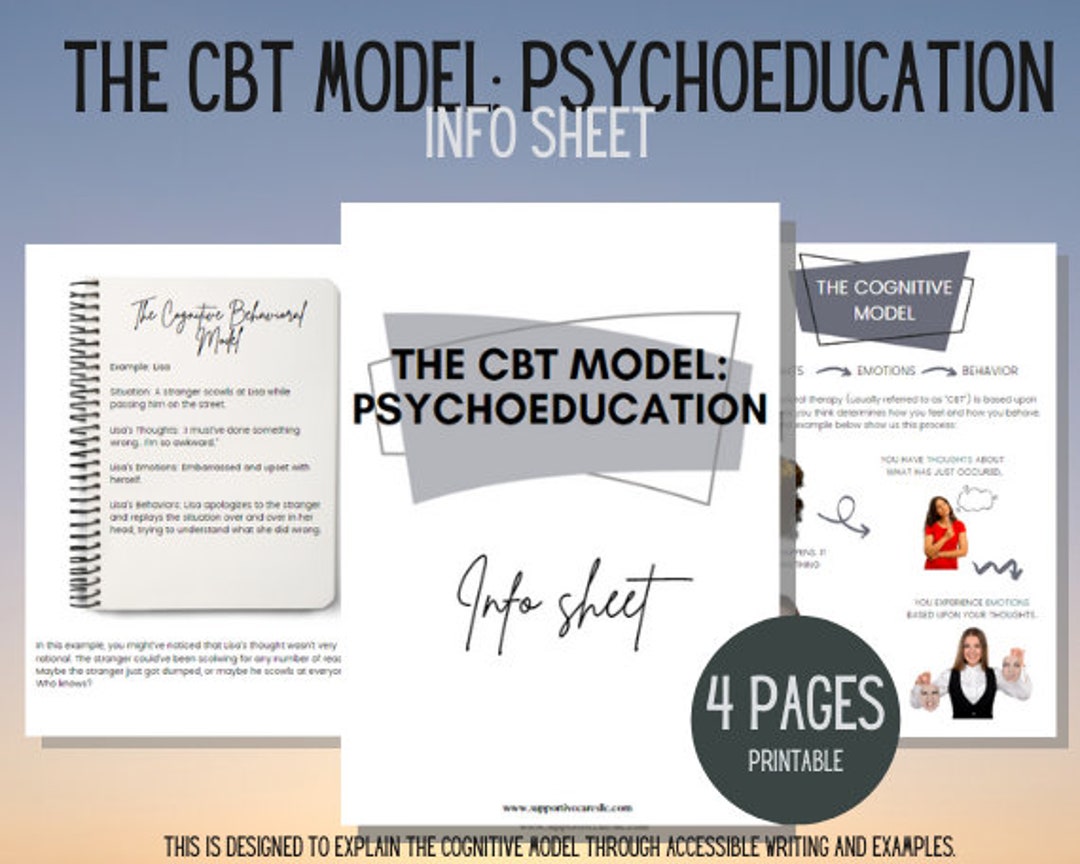 The CBT: Psychoeducation Info Sheet - Etsy España