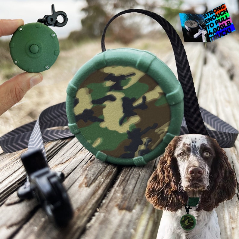 Camouflage free Bonus Leash Mini Adjustable Dog Leash for Hiking