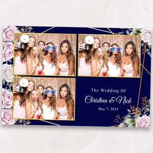 Wedding Photobooth Template | Elegant Photo Booth Template | Photo Booth Overlay | 4x6 | Sweet 16 | Quinceanera | Bridal Shower