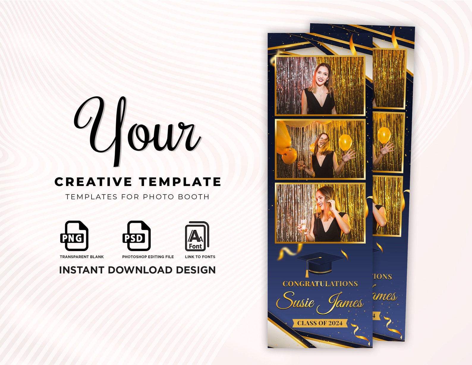 Graduation Photo Booth Template, Class of Photo Booth Template, Grad ...