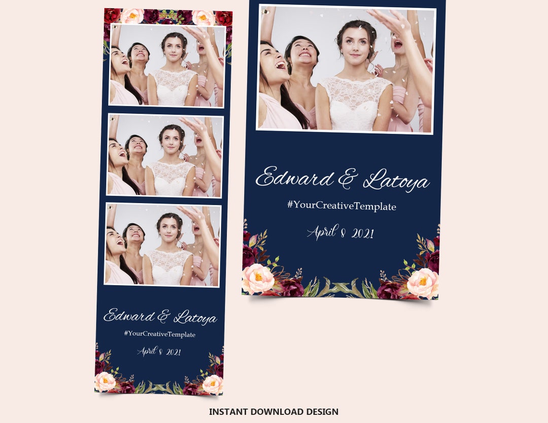 Wedding Photo Booth Template Elegant Photo Booth Template - Etsy