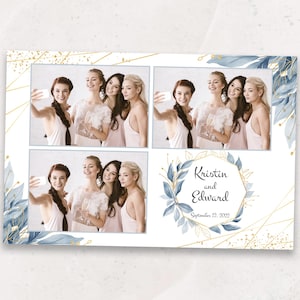 Plantilla de fotomatón de boda / Plantilla elegante de fotomatón / Superposición de fotomatón / 4x6 / Despedida de soltera / PNG, PSD Descarga instantánea