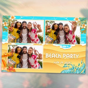 Photobooth Template, Summer Beach Party, Summer Party, Photo Booth Template, Sea Beach Theme, 4x6, Overlays, Tropical